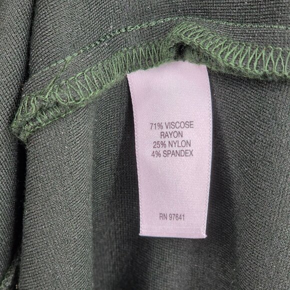 J Jill Ponte Knit Shift Dress S Dark Forest Green 3/4 Sleeve Pockets Stretchy - Picture 7 of 11